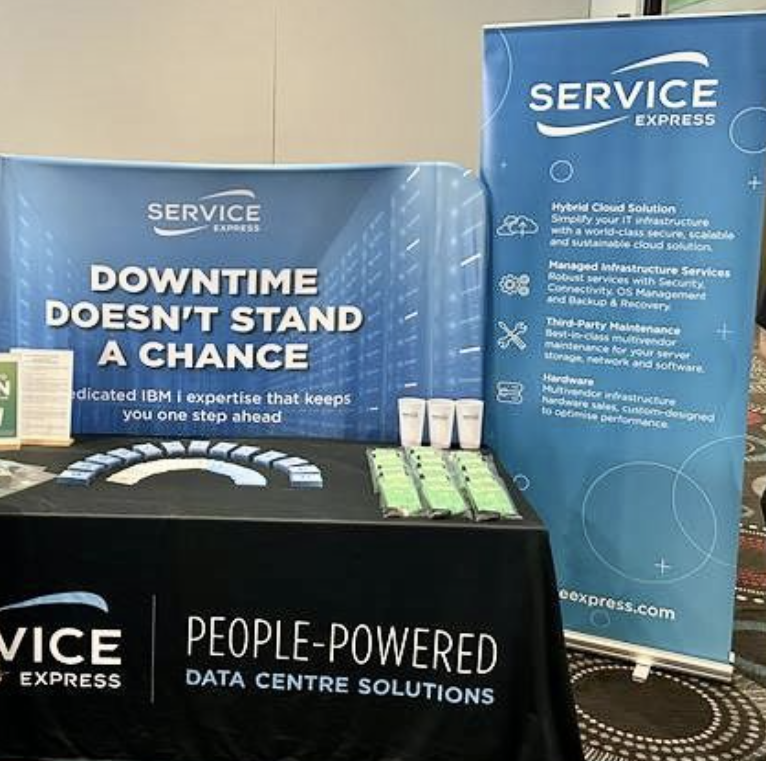 Image of Service Express booth at a trade show