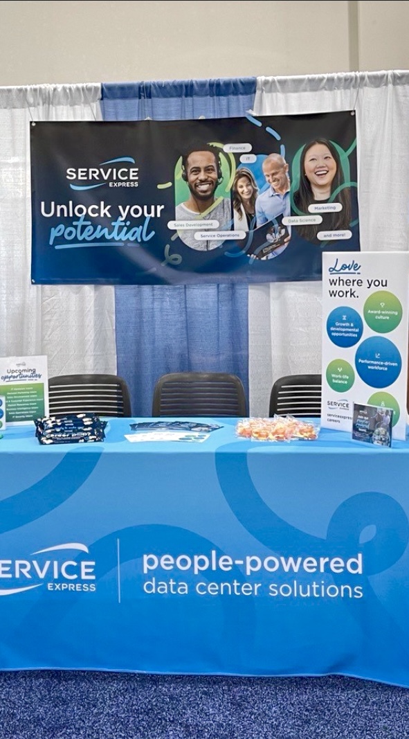 Image of Service Express booth at a trade show