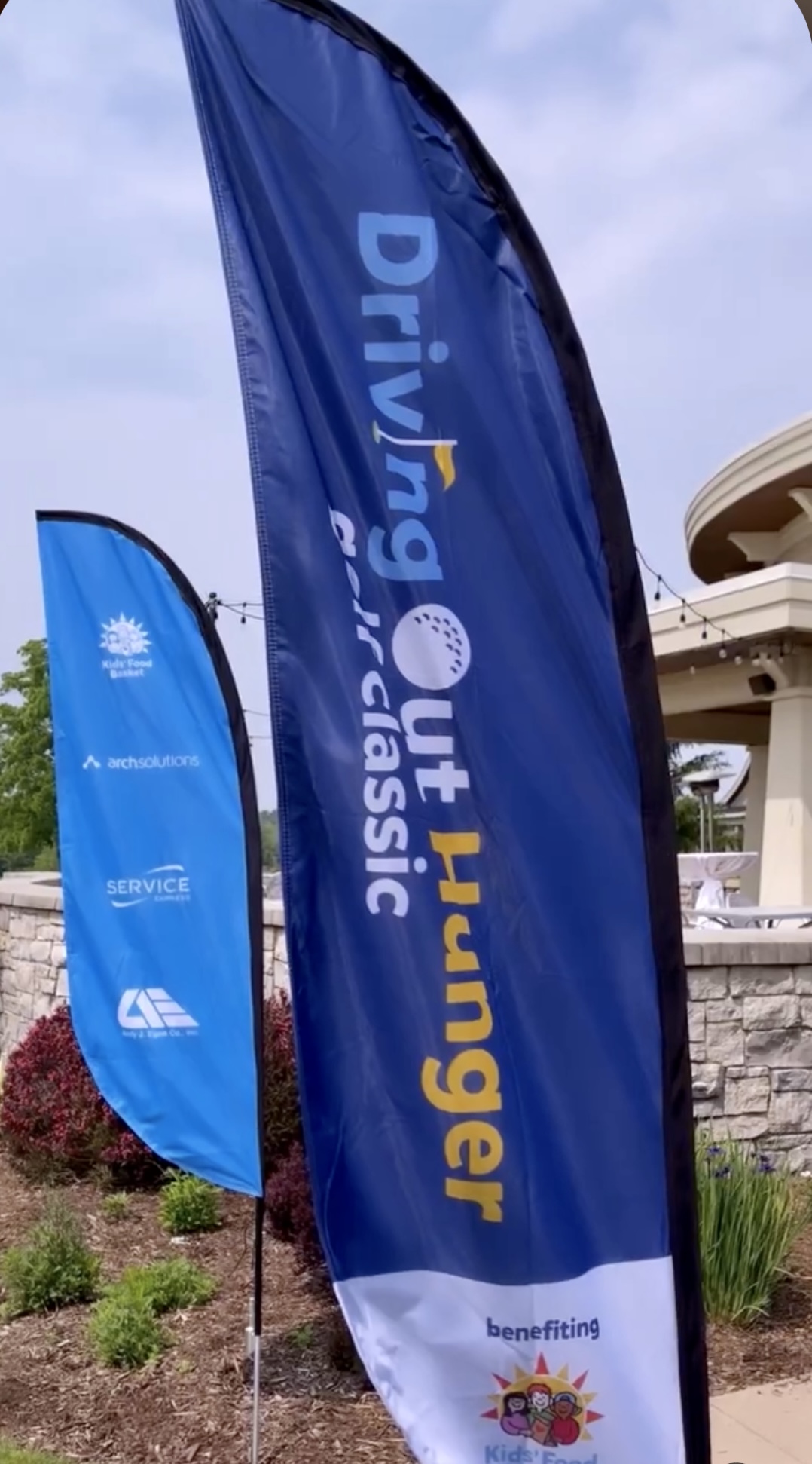 Charity golf event banner